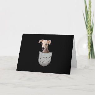Italian Greyhound Whippet Chest Pocket For Dog Own Holiday Card
