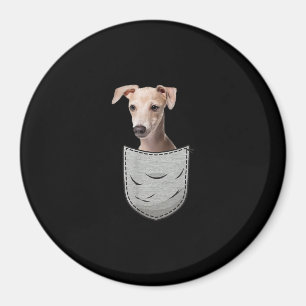 Italian Greyhound Whippet Chest Pocket For Dog Own Magnet