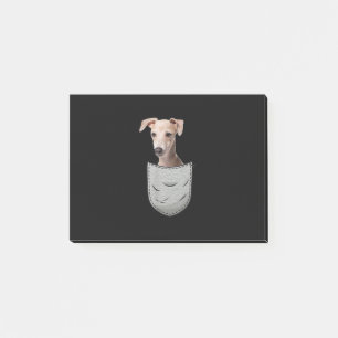 Italian Greyhound Whippet Chest Pocket For Dog Own Post-it Notes