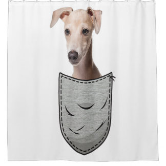 Italian Greyhound Whippet Chest Pocket For Dog Own Shower Curtain
