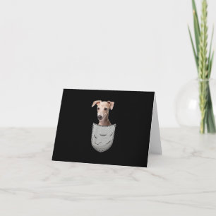 Italian Greyhound Whippet Chest Pocket For Dog Own Thank You Card