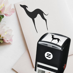 Italian Greyhound Whippet Dog Silhouette Elegant Self-inking Stamp
