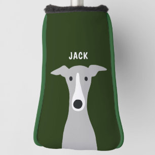 Italian Greyhound Whippet Dog with Custom Name Golf Head Cover