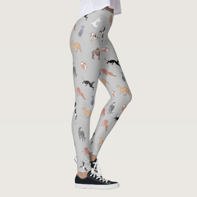 Italian Greyhound Whippet Hound Dogs  Leggings (Right)