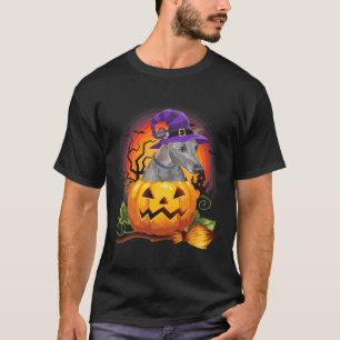 Italian Greyhound Witch Pumpkin Halloween- Dog Lov T-Shirt