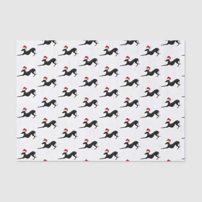 Italian Greyhound Wrapping Tissue Paper Christmas (Front)