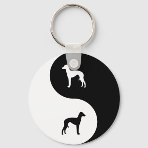 Italian Greyhound Yin Yang Key Ring