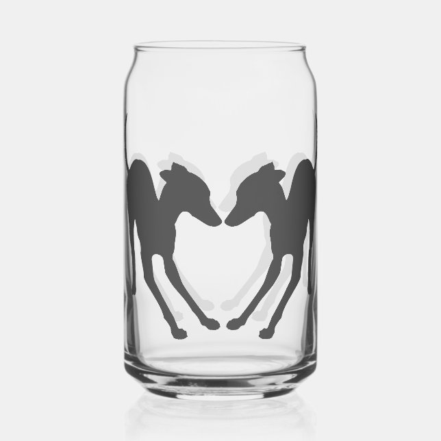 Italian Greyhounds Can Glass (Back)