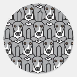 Italian Greyhounds Classic Round Sticker