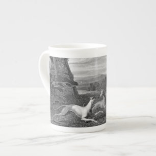 Italian Greyhounds Dog Drawing Bone China Mug