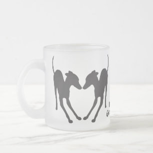 Italian Greyhounds Frosted Glass Coffee Mug