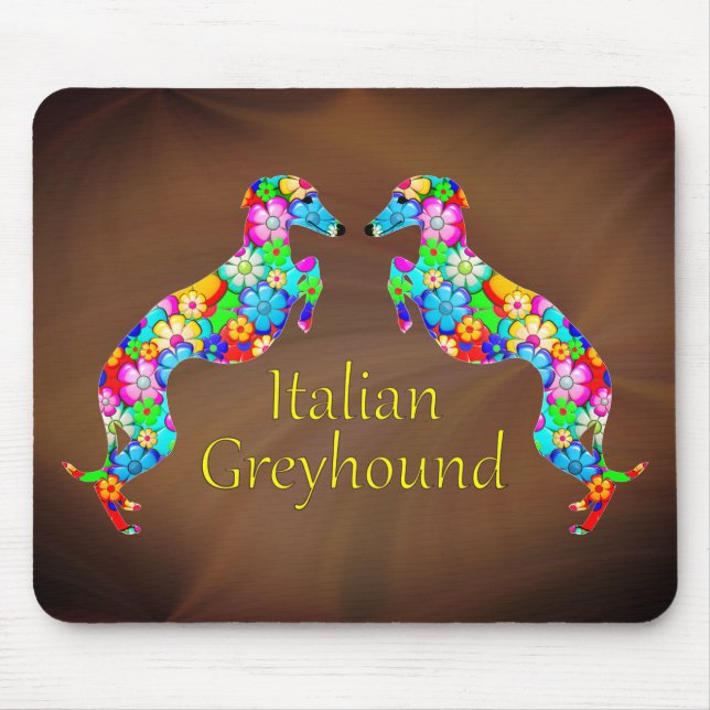 Italian Greyhounds Mouse Mat (Front)