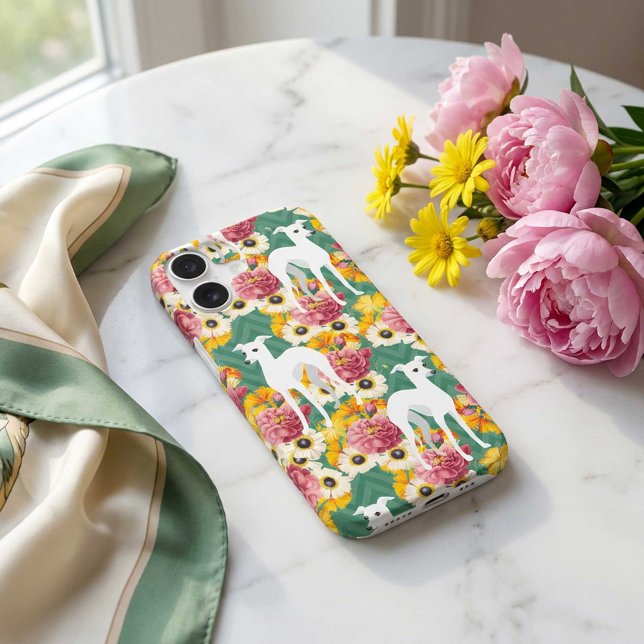 Italian Greyhounds or Whippets with Flowers (Creator Uploaded)