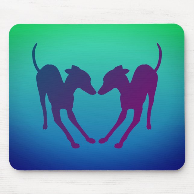 Italian Greyhounds Playful IGs Mouse Mat (Front)