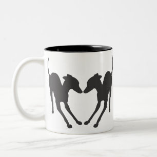 Italian Greyhounds Playful IGs Two-Tone Coffee Mug