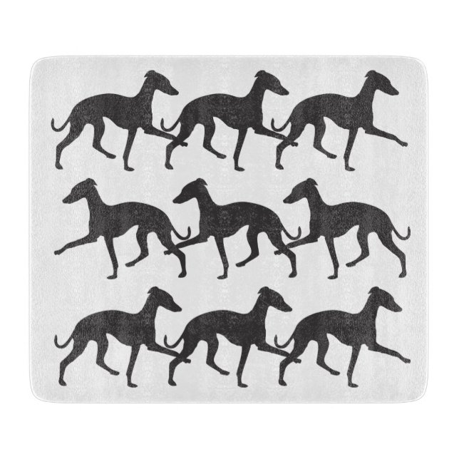 Italian Greyhounds Silhouettes Cutting Board (Front)