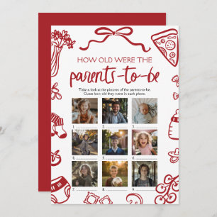 Italian Hand Drawn How Old Were The Parents Game Invitation