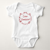 Italian Hand Drawn Pizza Ciao Bambino Baby Shower