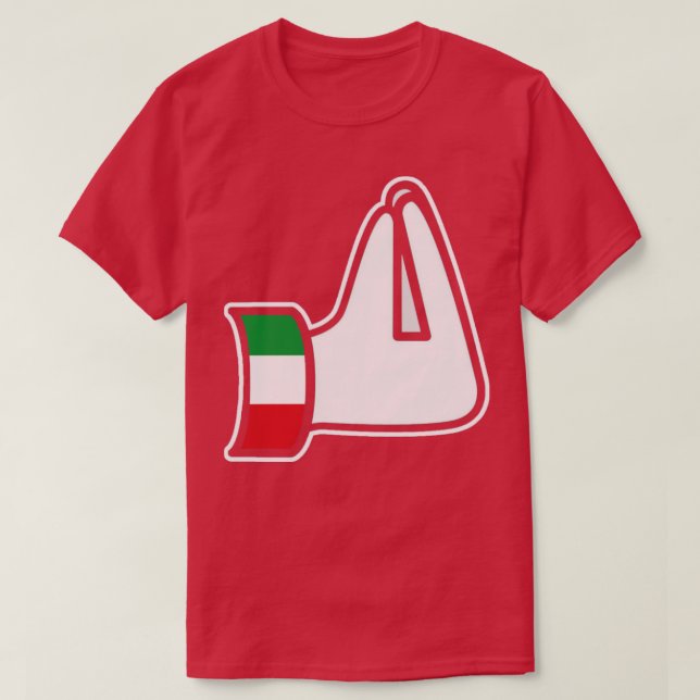 Italian Hand Gesture Italia Italy Italiano T-Shirt (Design Front)