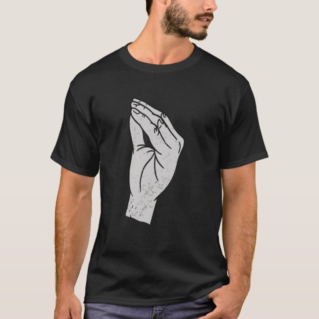 Italian Hand Gesture Italian Roots Italia T-Shirt (Front)
