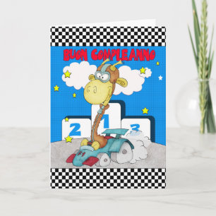 Italian Happy Birthday - Buon Compleanno - Racing Card