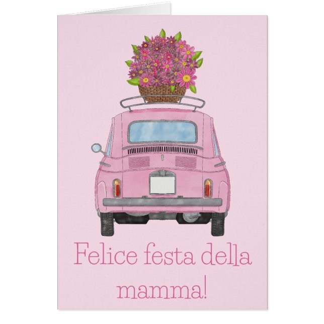 italian Happy Mother’s Day Fiat 500 (Front)