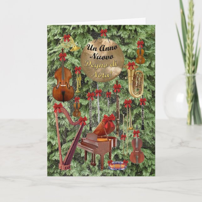 Italian Happy New Year Holiday Card (Front)