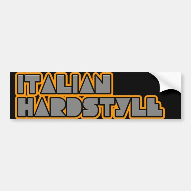 Italian hardstyle bumper sticker (Front)