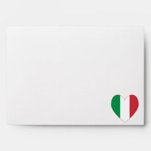 Italian Heart Flag Envelope
