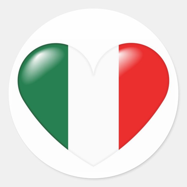 Italian heart sticker - Cuore Italiano (Front)