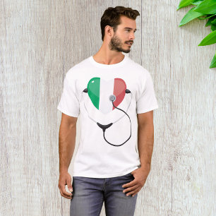 Italian Heart with Stethoscope Healthcare T-Shirt