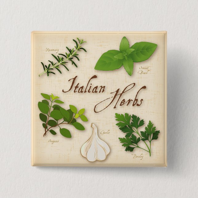 Italian Herbs Button (Front)