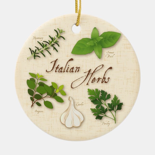 Italian Herbs Ornament (Front)
