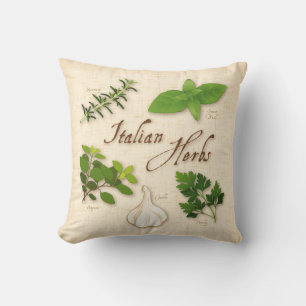Italian Herbs Throw Pillow