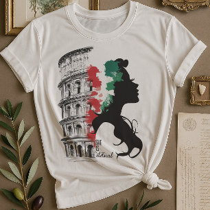 Italian Heritage Woman and Colosseum Tee