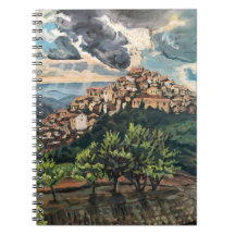 Italian Hilltown Spiral Photo Notebook