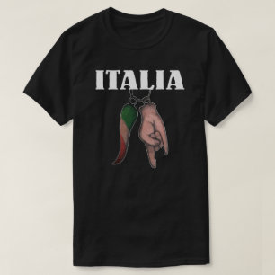 ITALIAN HORN AND HAND T SHIRT