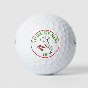 *~* Italian Hot MAMA Italia Italy Map Golf Balls
