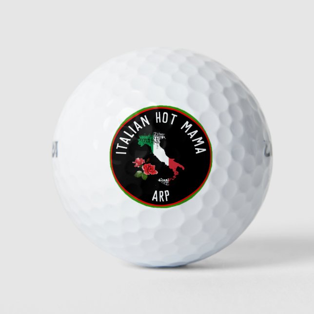 *~* Italian Hot MAMA Italy Map Italia Golf Balls (Front)