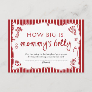 Italian How Big is Mummy's Belly Baby Shower Game Enclosure Card