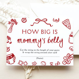 Italian How Big is Mummy's Belly Baby Shower Game Enclosure Card
