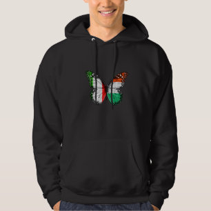 Italian Hungarian Flag Butterfly Hoodie