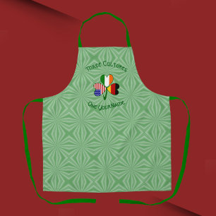Italian Irish American Shamrock Personalised  Apron