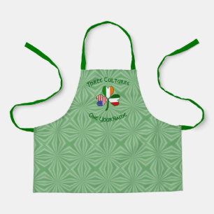 Italian Irish USA Flags Shamrock Personalised Kid Apron