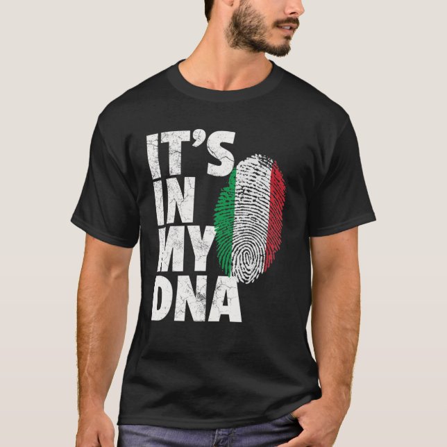 Italian Italy Flag IT's IN MY DNA Christmas Gift C T-Shirt (Front)