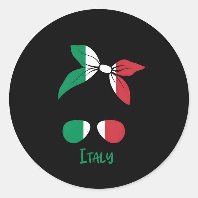 Italian Italy Italia Flag Classic Round Sticker (Front)