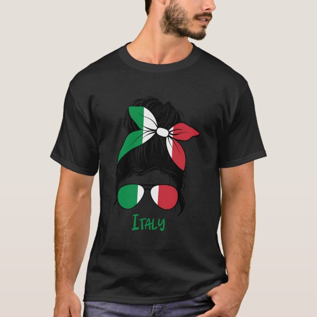 Italian Italy Italia Flag T-Shirt (Front)