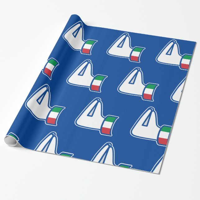 Italian Italy Italia Italiano Hand Gesture Wrapping Paper (Unrolled)