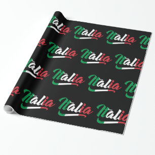 Italian Italy Italia Italiano Pattern Wrapping Paper