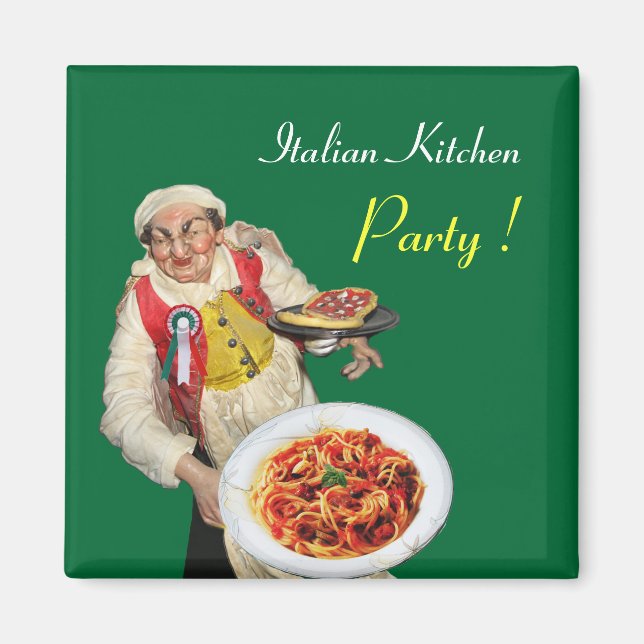 ITALIAN KITCHEN ,green Magnet (Front)